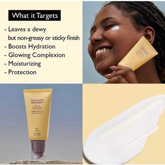 Haruharu Wonder Black Rice Moisture Airyfit Sunscreen 50ml SPF50 + PA++++ - Picture 4 of 4